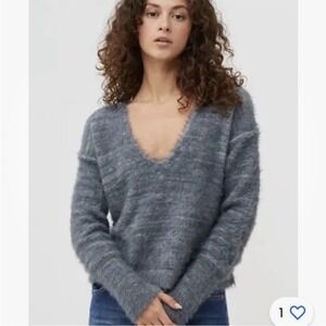 Free People Serendipity Sweater Blue Gray Size Small
